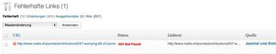 Broken Link Checker Link Verwaltung
